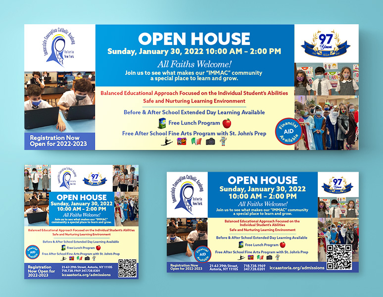 Immaculate Conception CA – Open House Social Media & Digital Post